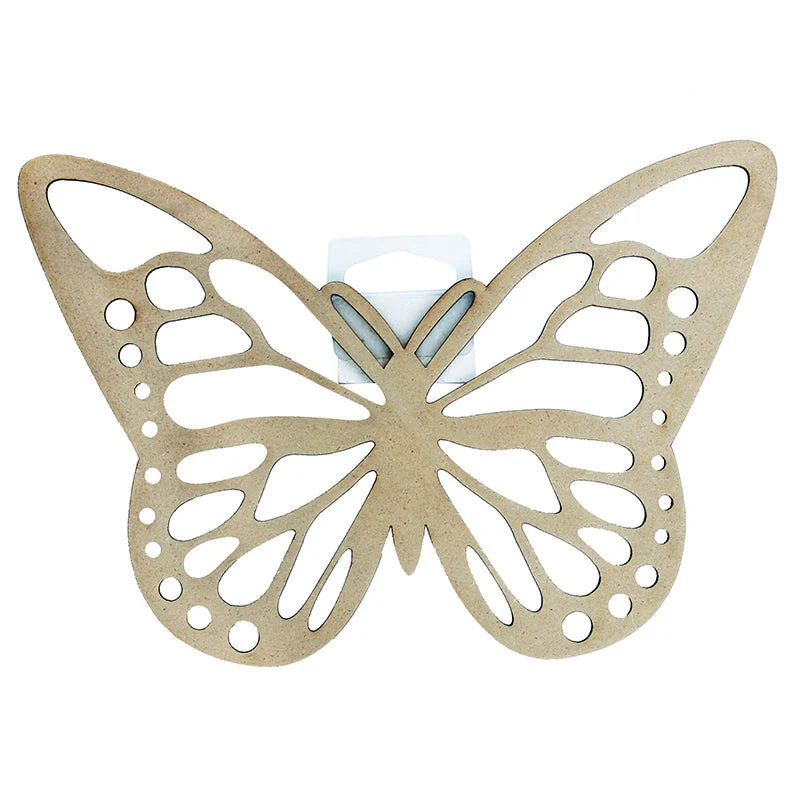 Arbee Wood Butterfly, Natural- 22cm