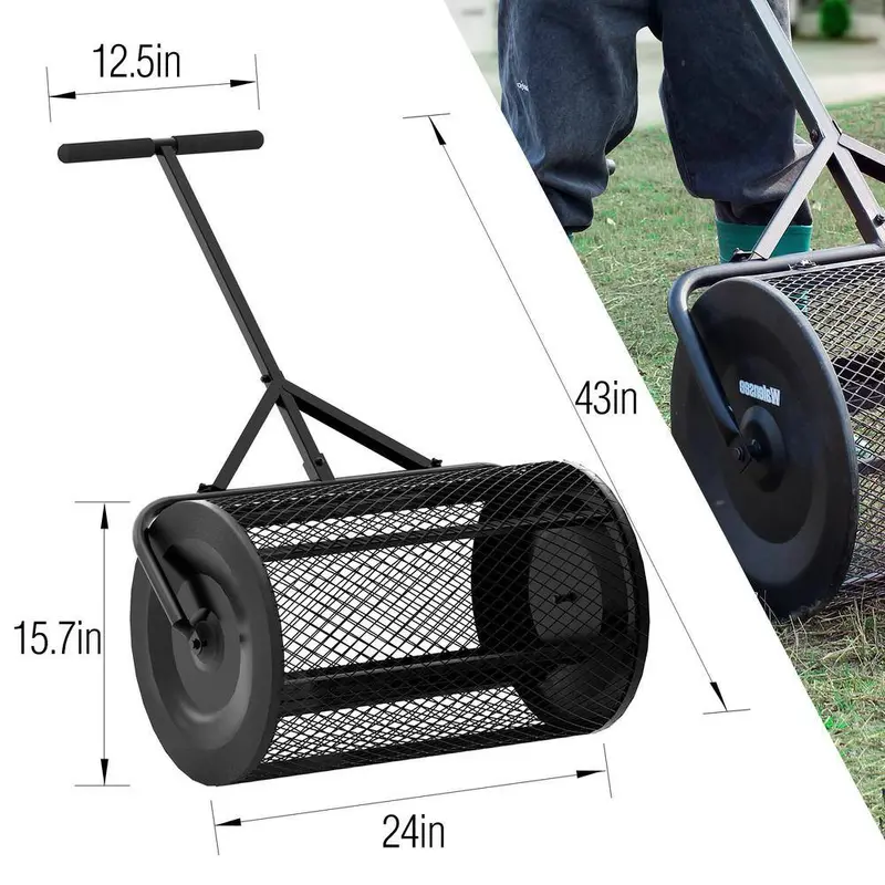 Rozrzutnik torfu i kompostu o długości 61 cm z metalowym uchwytem – SP-001-JNN