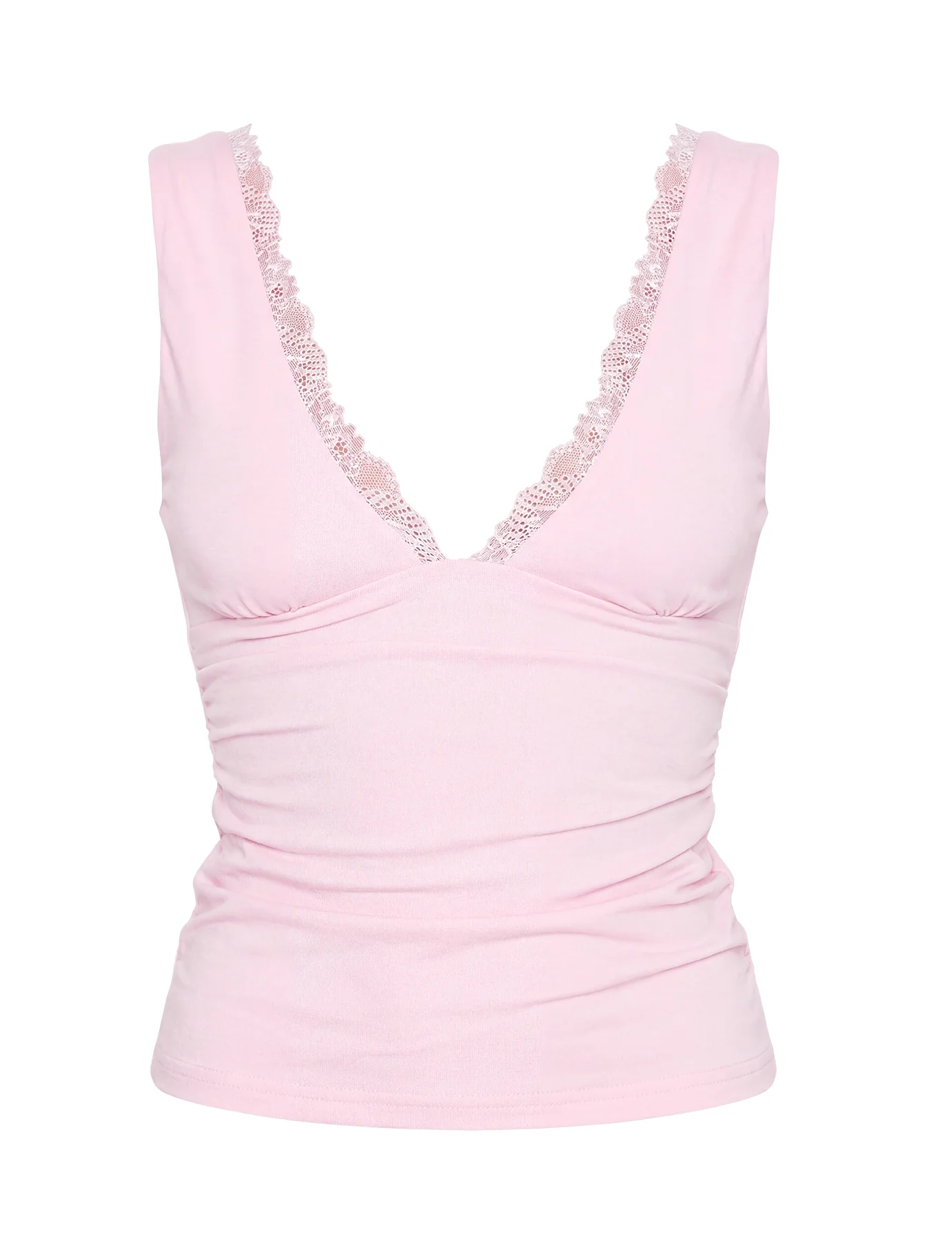 Zespri Lace Jersey Top Pink