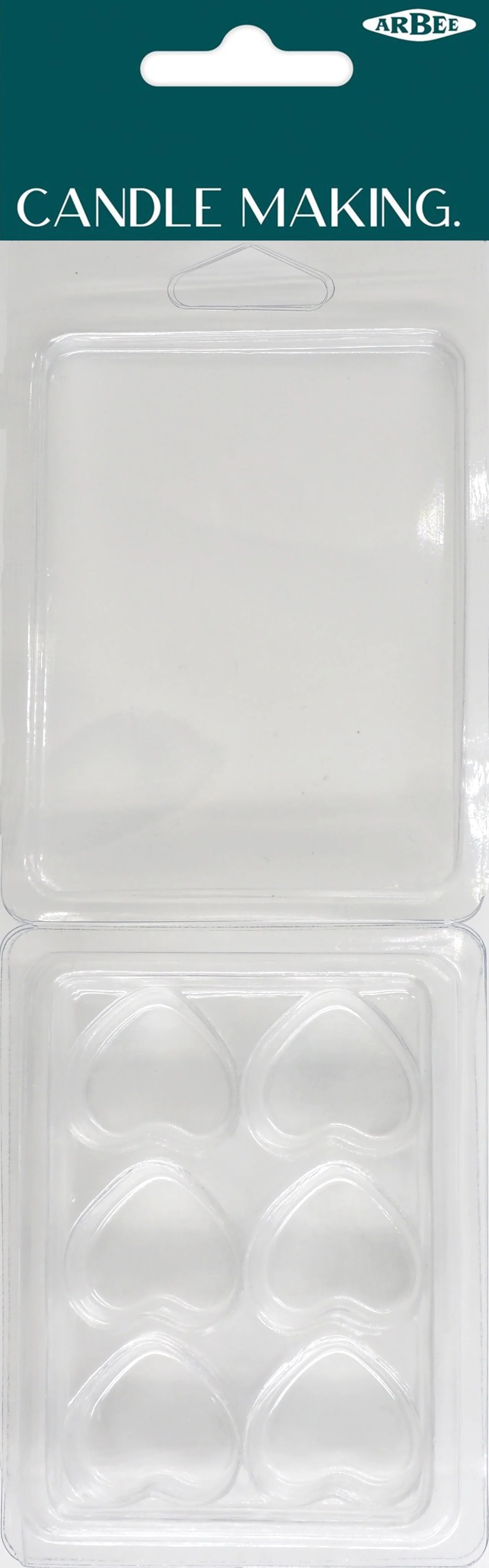 Arbee Wax Melt PVC Mould, Heart- Clear