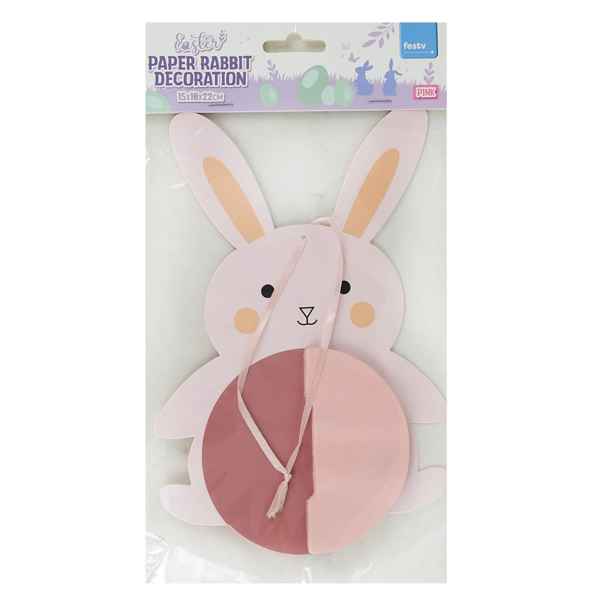 Easter Paper Rabbit Deco, 15x22cm