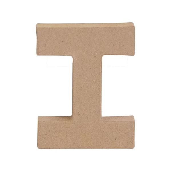 Makr Paper Mache, Small Letter I- 4 inch