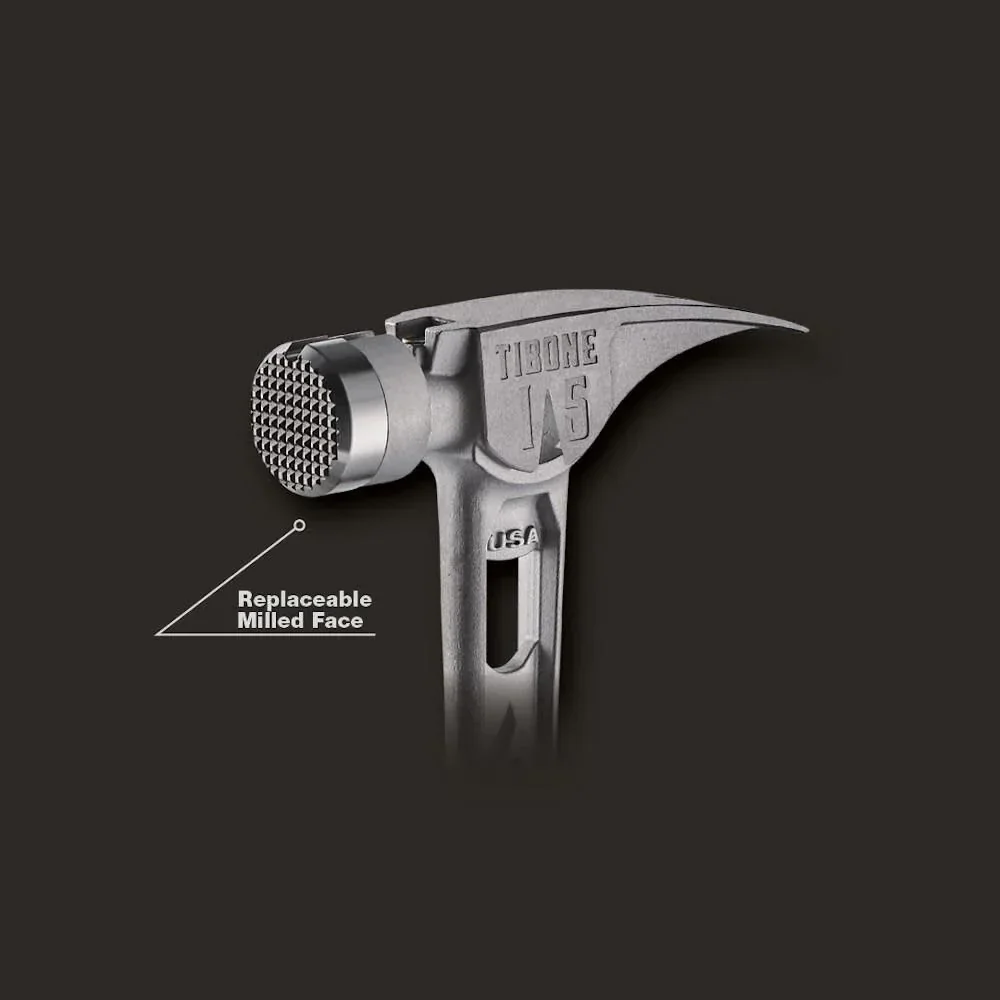 Stiletto TIB15MC 15 - Oz TIBONE Titanium Hammer Milled Face with Curved Handle