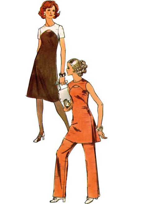 Simplicity Pattern SS3049 1970s Misses' Dress, Tunic and Pants