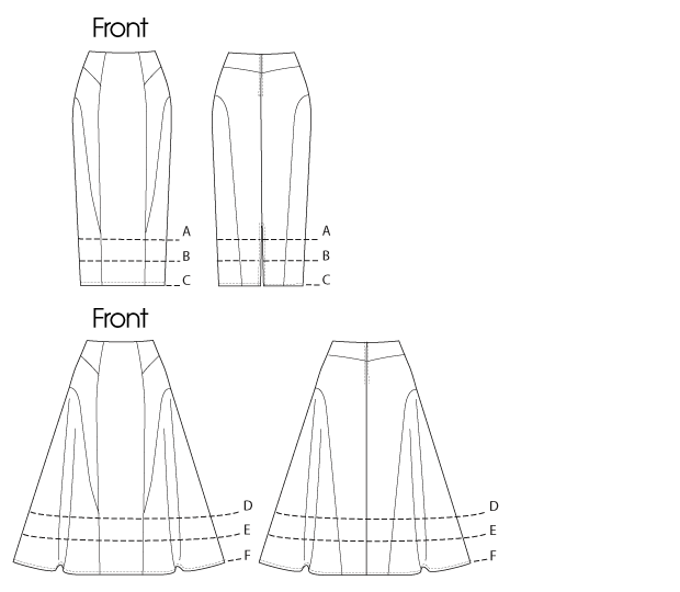 Voguepattern V8750 Misses' Skirt