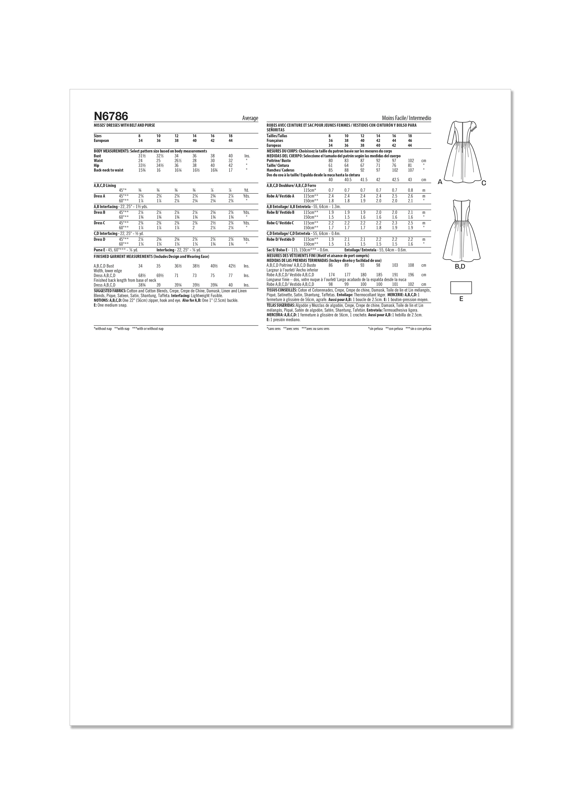 Newlook Pattern 6786 Miss Special Occasion