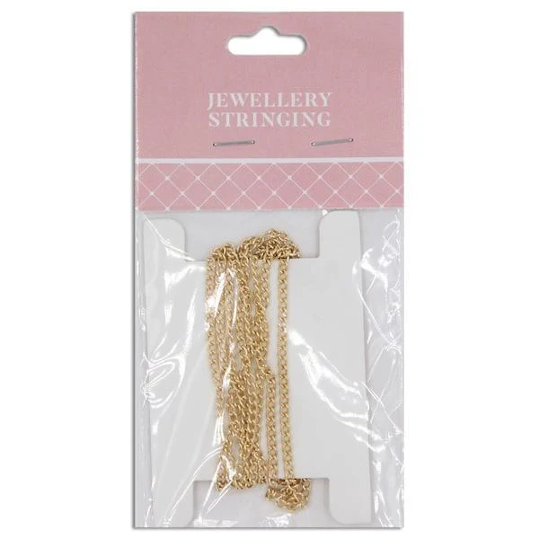 3x2mm Mini Twisted Oval Link Chain, Gold- 1m- Sullivans