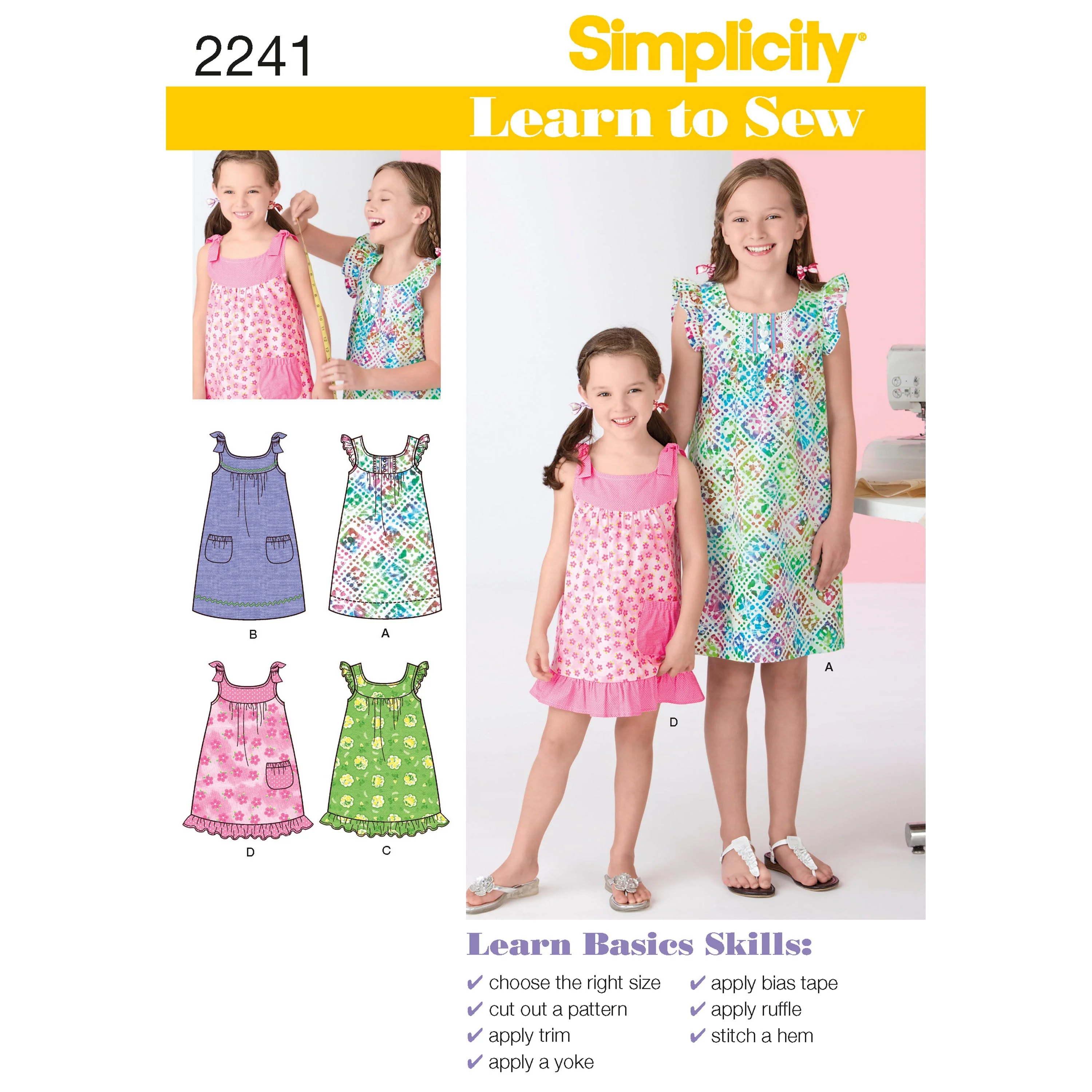 Simplicity Pattern 2241 Learn to Sew Child