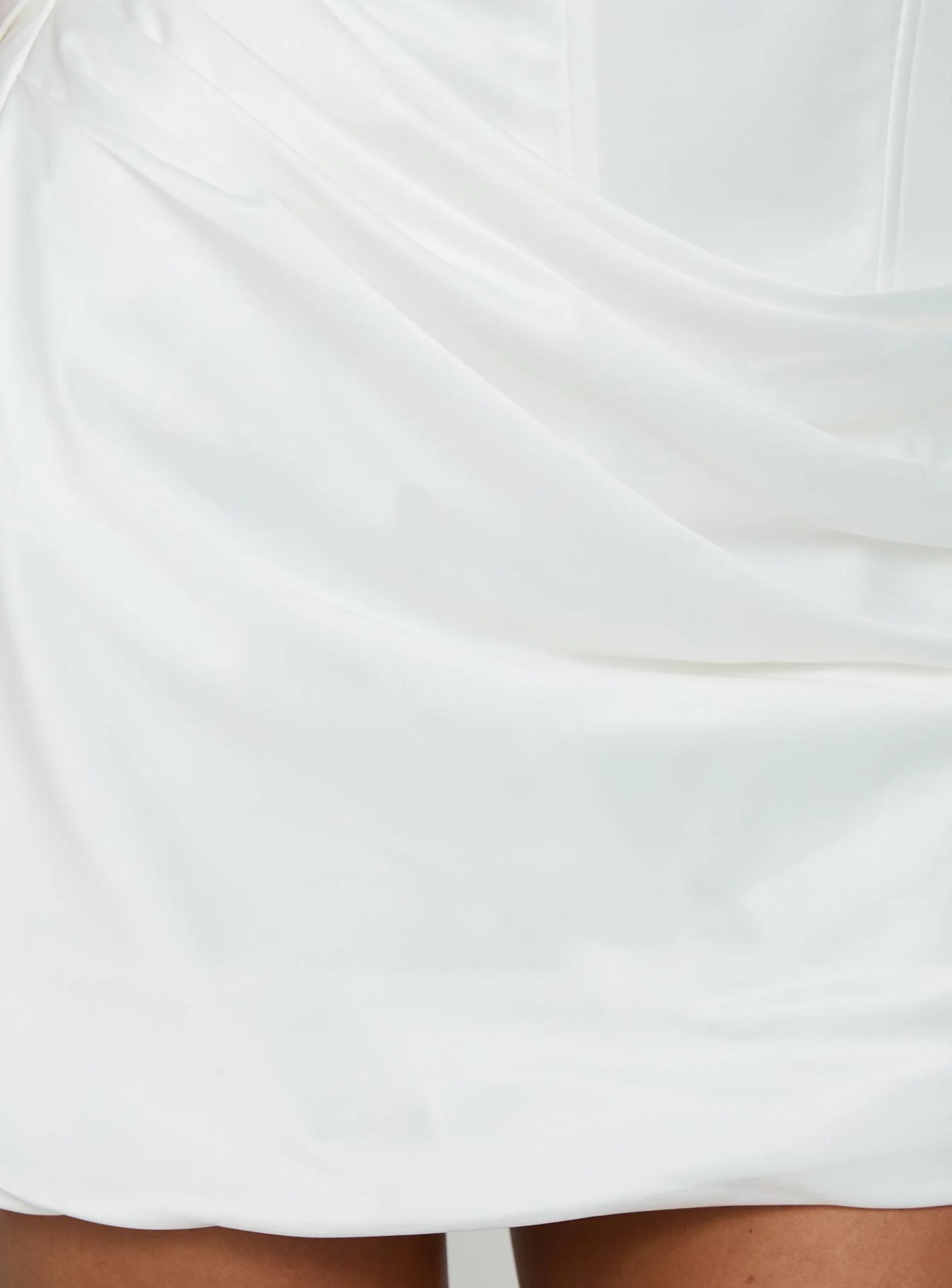 Annibella Strapless Drape Mini Dress White