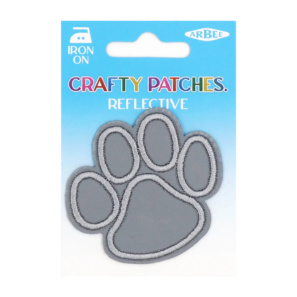 Arbee Crafty Patch, Reflective Large Paw- 1pc