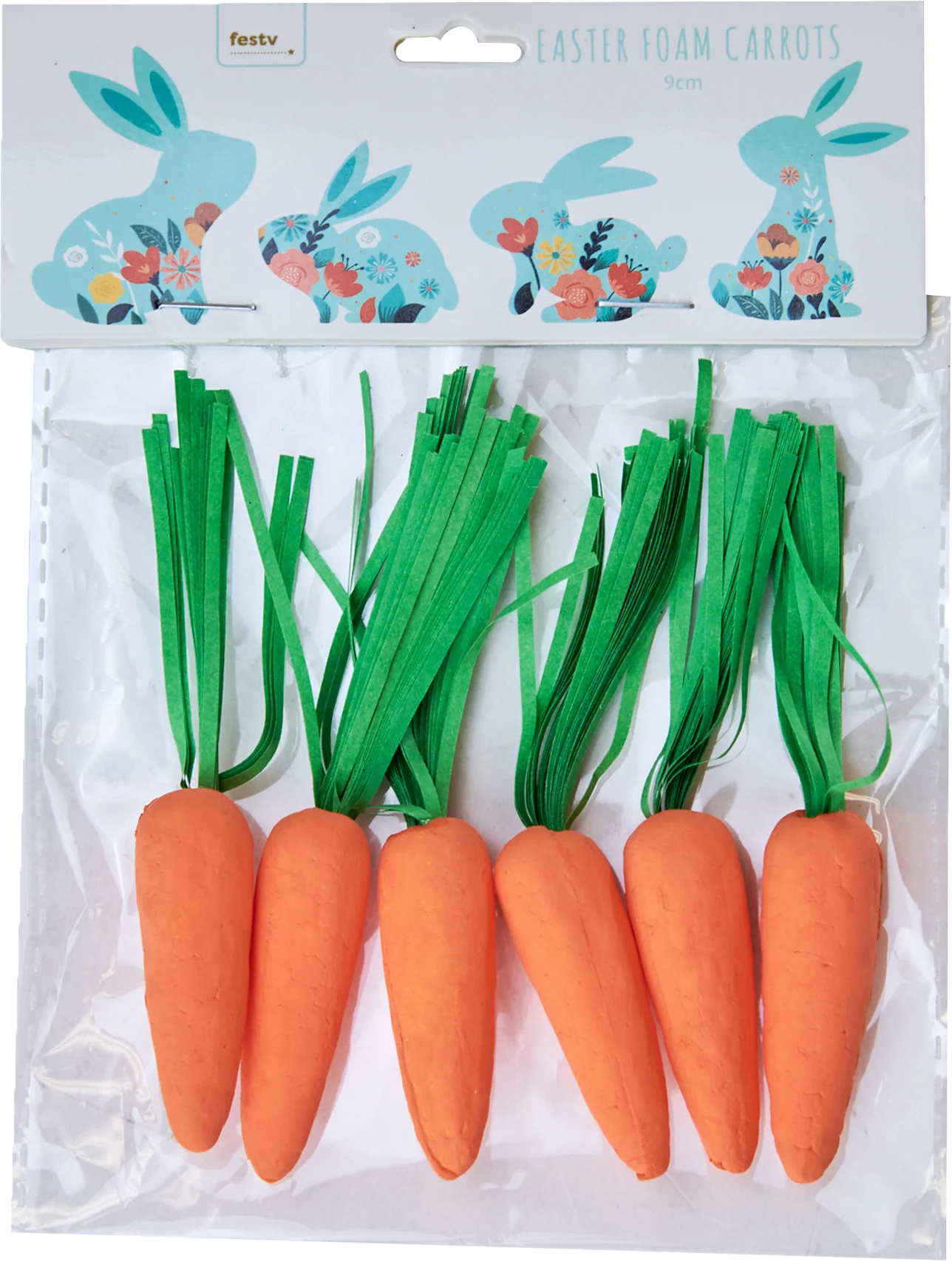 Easter Foam Carrots 6Pk