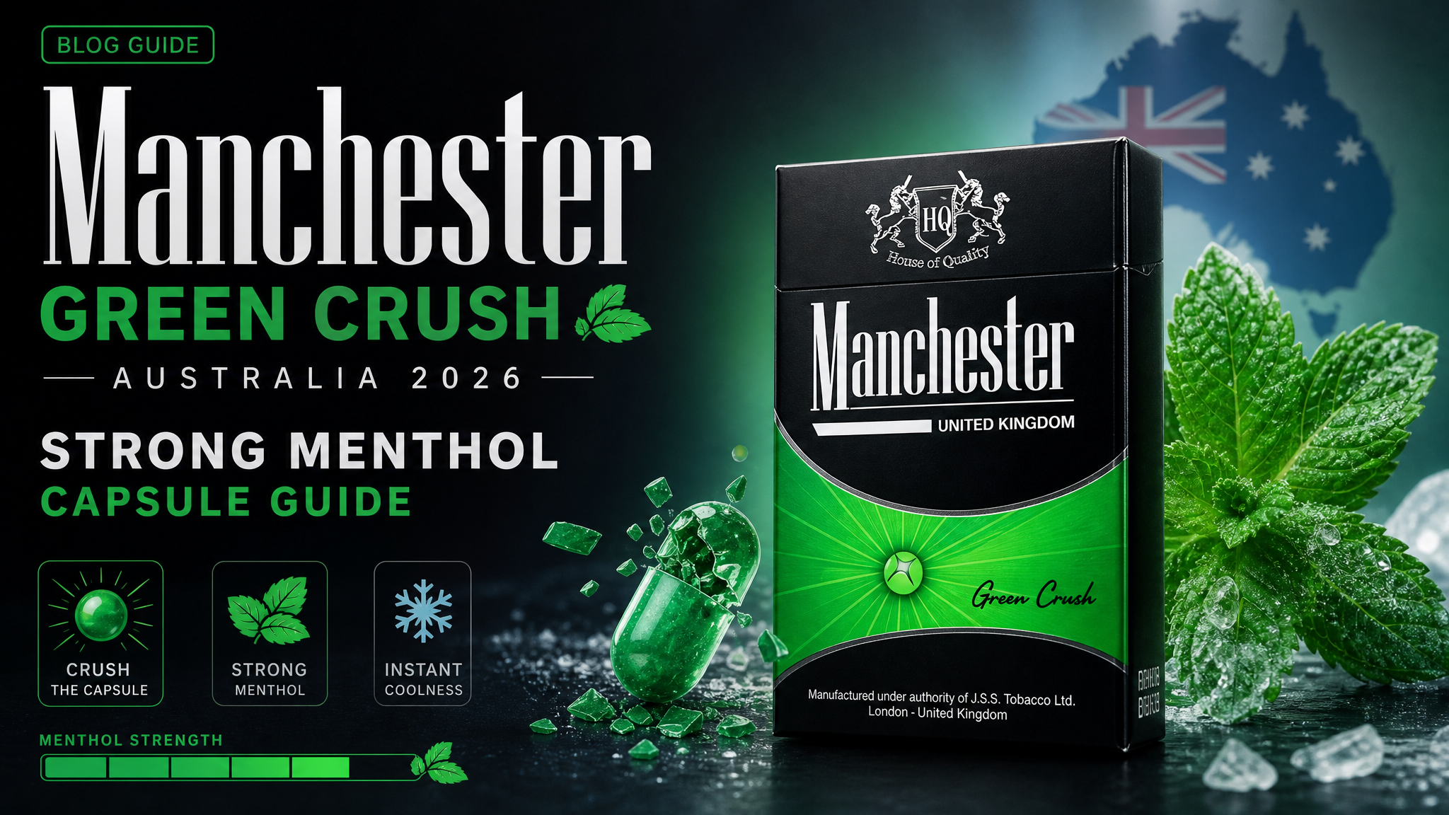 Manchester Green Crush Australia: Strong Menthol Capsule Guide
