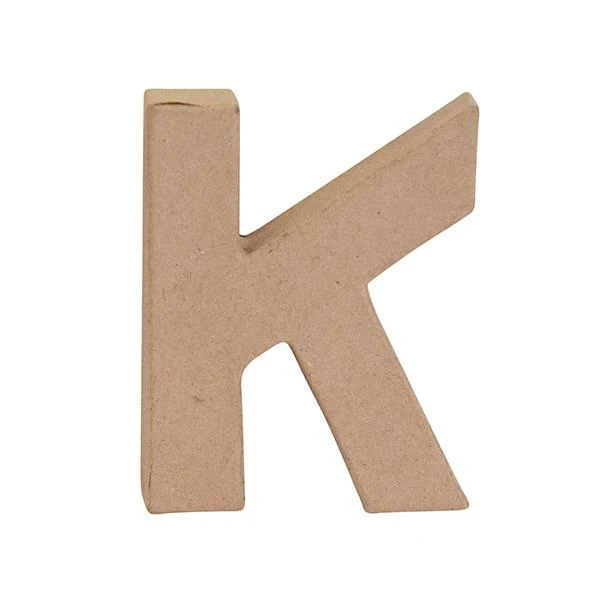 Makr Paper Mache, Small Letter K- 4 inch