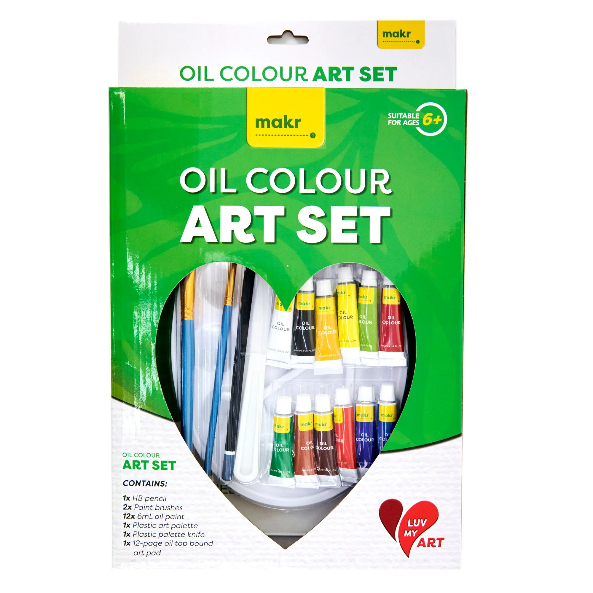 Makr I Love Art Set Oil Paint Set- 18pc