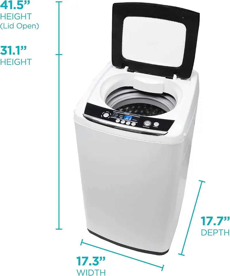 Pralka przenośna BLACK+DECKER – 0,9 stopy sześciennej, 5 cykli prania