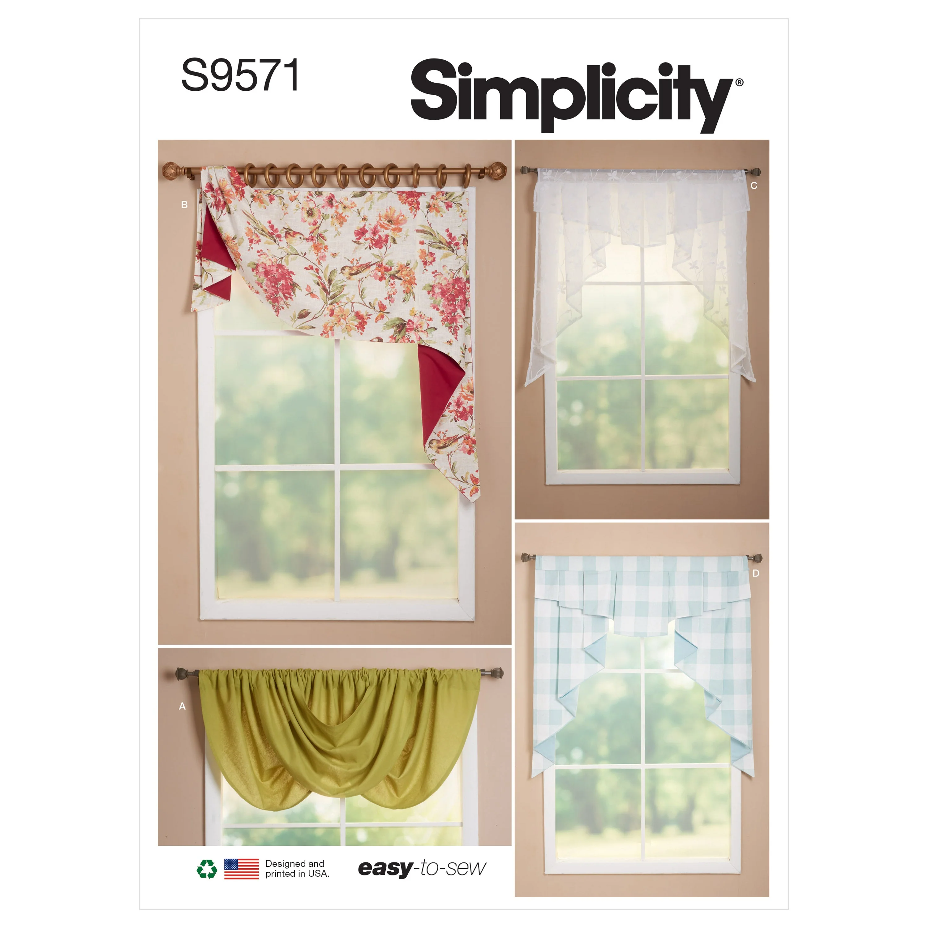 Simplicity Pattern 9571 Valances And Swags