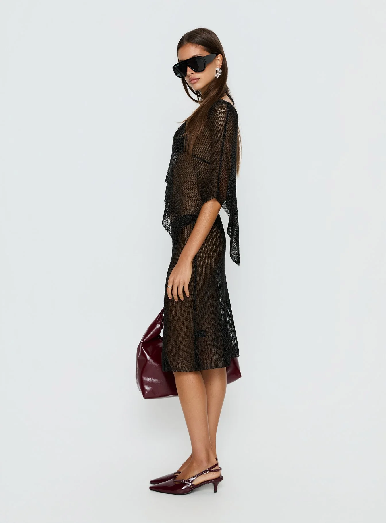 Luminous Midi Skirt Black