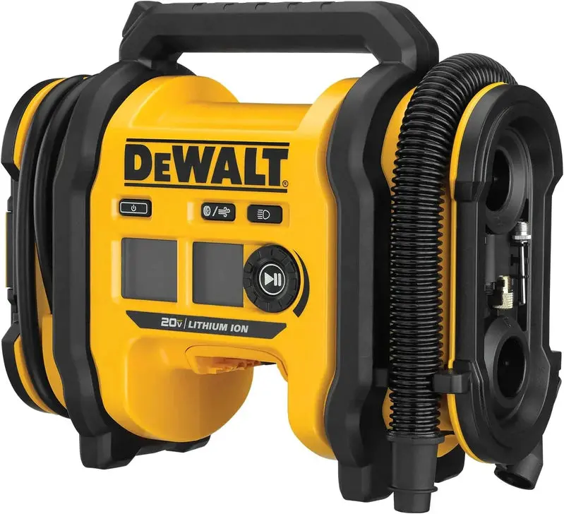 Pompka mobilna do opon DEWALT DCC040 20V MAX – automatyczne wyłączanie i wbudowane oświetlenie LED