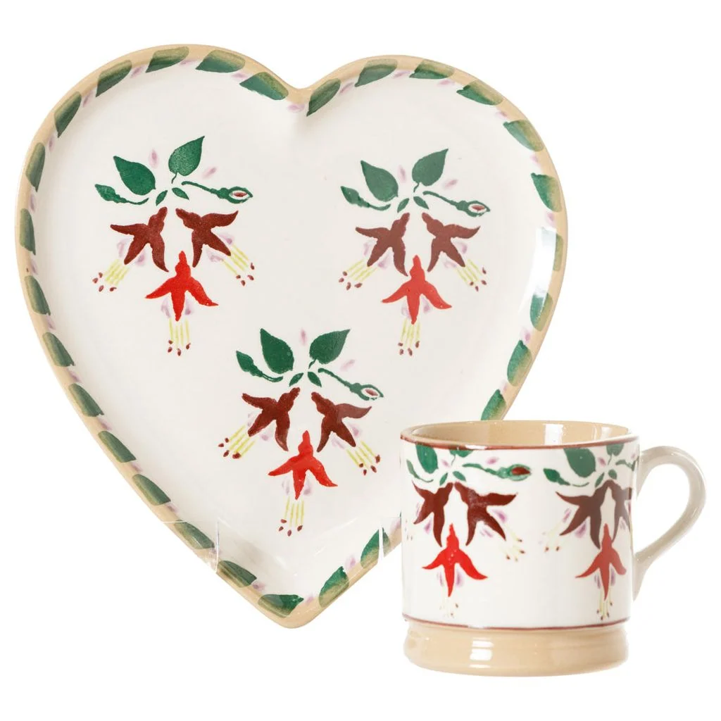 Medium Heart Plate and Small Mug