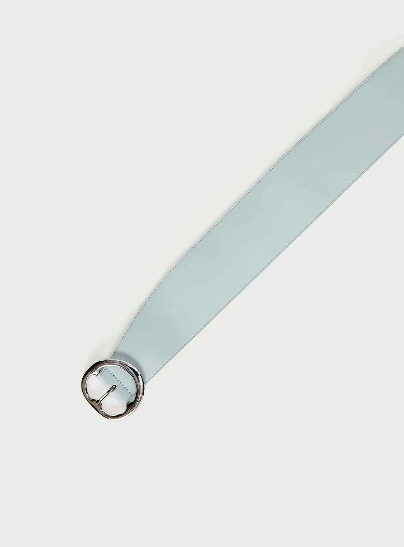 Katryna Faux Leather Belt Grey / Silver
