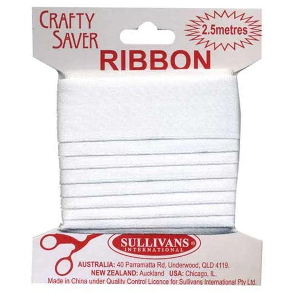 Crafty Saver Satin Ribbon, 25mm x 2.5m