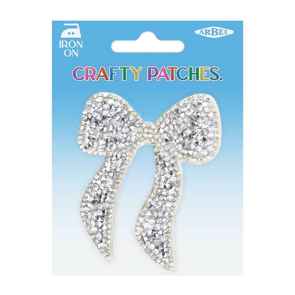 Arbee Crafty Patch, Rhinestone Bow- 1pc