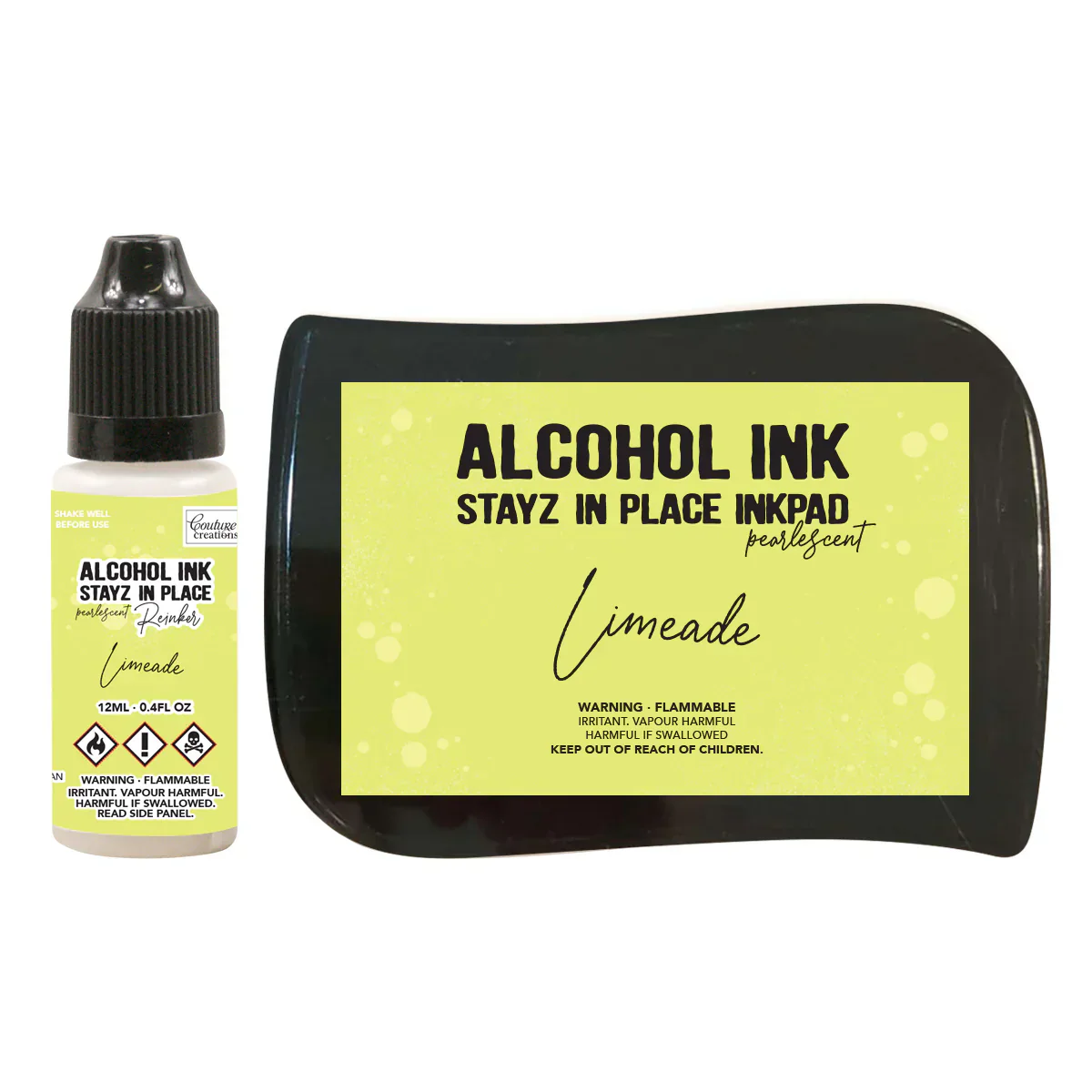 Stayz in Place Alcohol Ink Pad Reinker, Limeade Pearlescent- 12ml