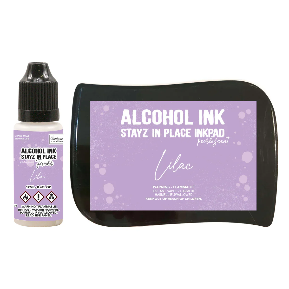 Stayz in Place Alcohol Ink Pad Reinker, Lilac Pearlescent- 12ml
