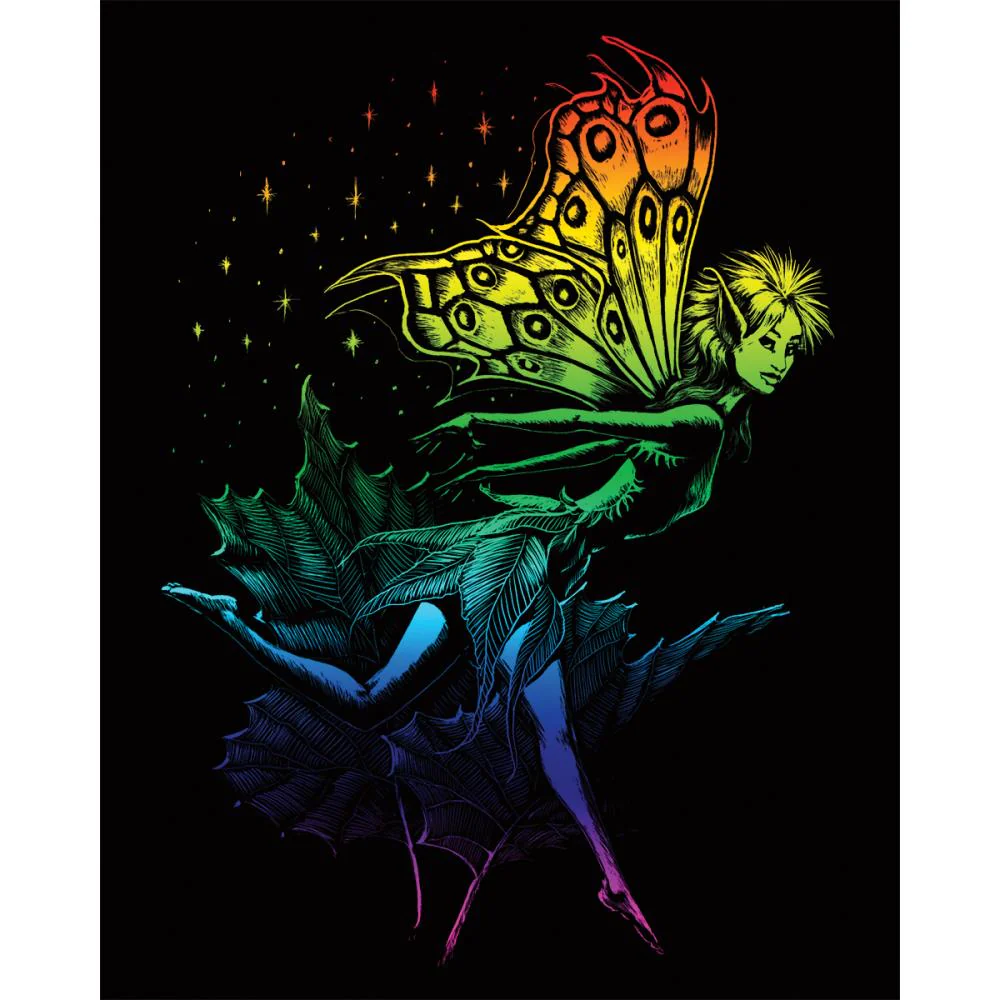 Royal Langnickel Rainbow Foil Engraving Art, Dancing Fairy- 8x10"