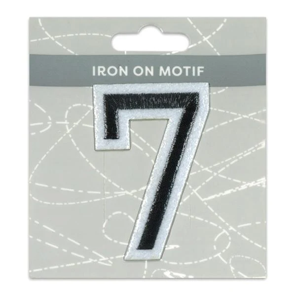 Sullivans Iron On Motif, Black 7- 75mm