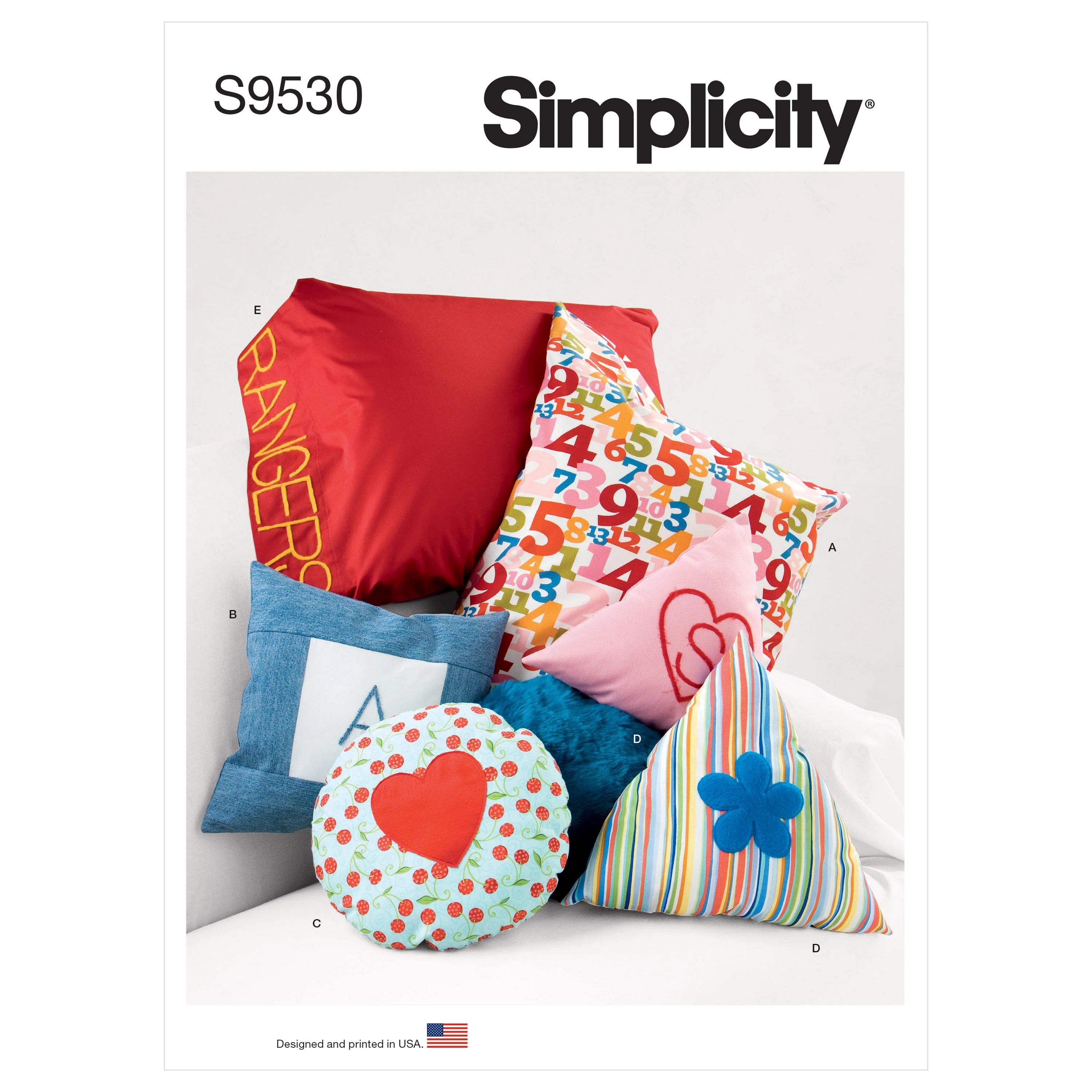 Simplicity Pattern 9530 Pillows & Pillow Case
