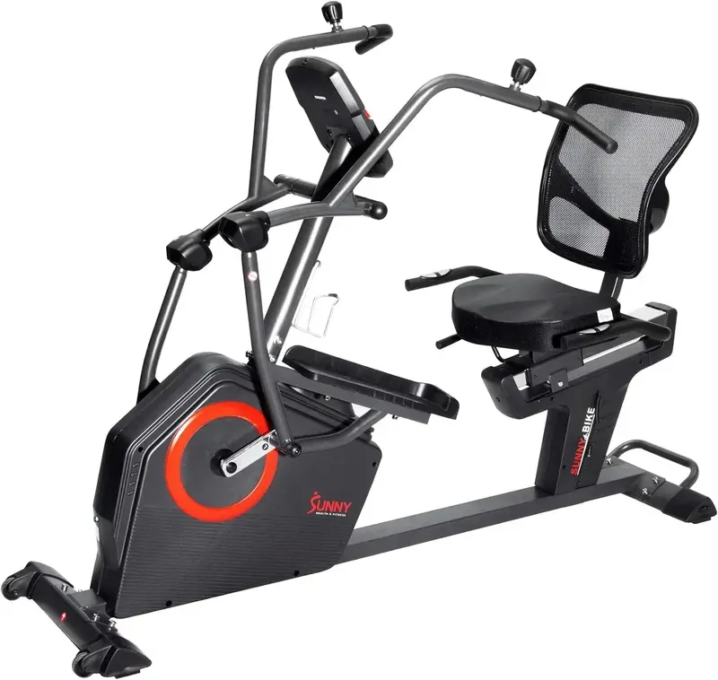 SunnyFit SF-RBE4886SMART Elektromagnetyczny rower poziomy z trenażerem eliptycznym – trenażer eliptyczny z łącznością Bluetooth, ćwiczeniami ramion i niskim siedziskiem