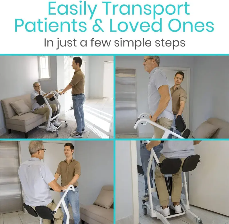 Podnośnik pacjenta Vive Sit-Stand – solidne urządzenie zapewniające bezpieczną mobilność osobom starszym i wsparcie dla opiekunów.