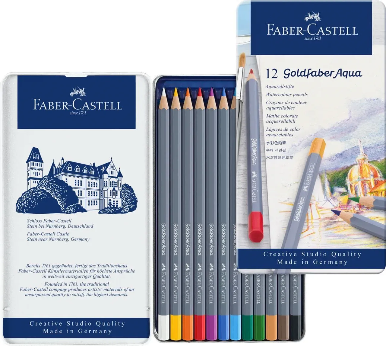 Goldfaber Watercolour Pencils- Tin 12