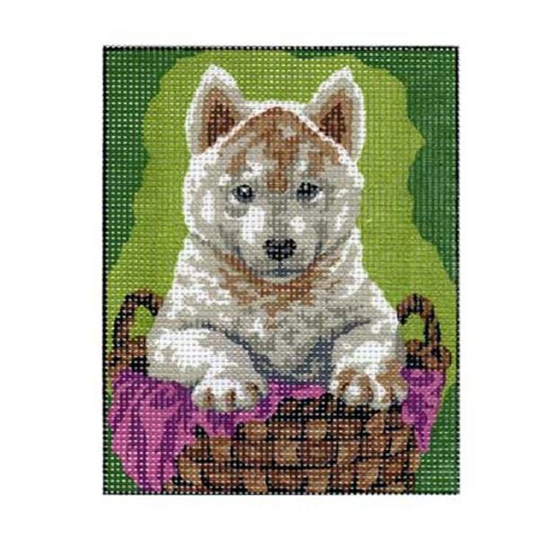 Sullivans Tapestry, Dog In Basket- 20x25cm