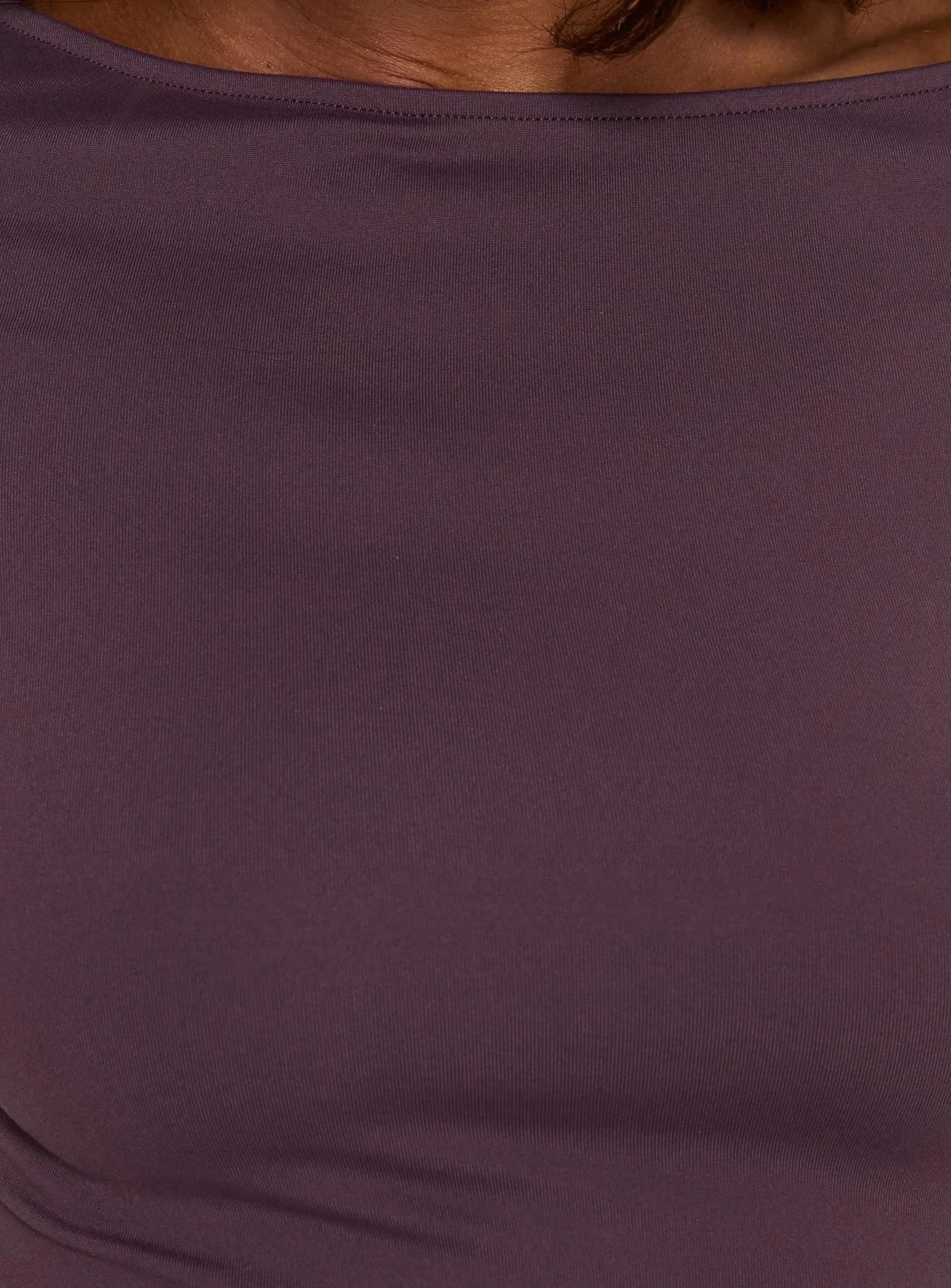 Daily Define Boatneck 3/4 Sleeve Top Aubergine
