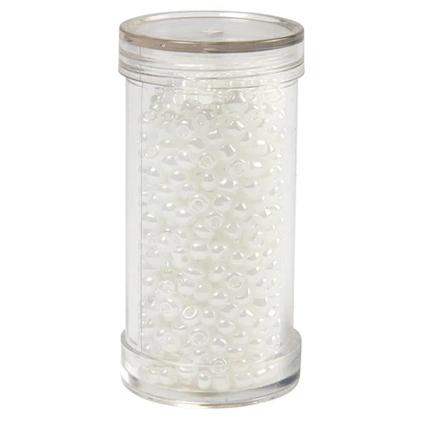 Sullivans Seed Beads, Pearl White- Size 8