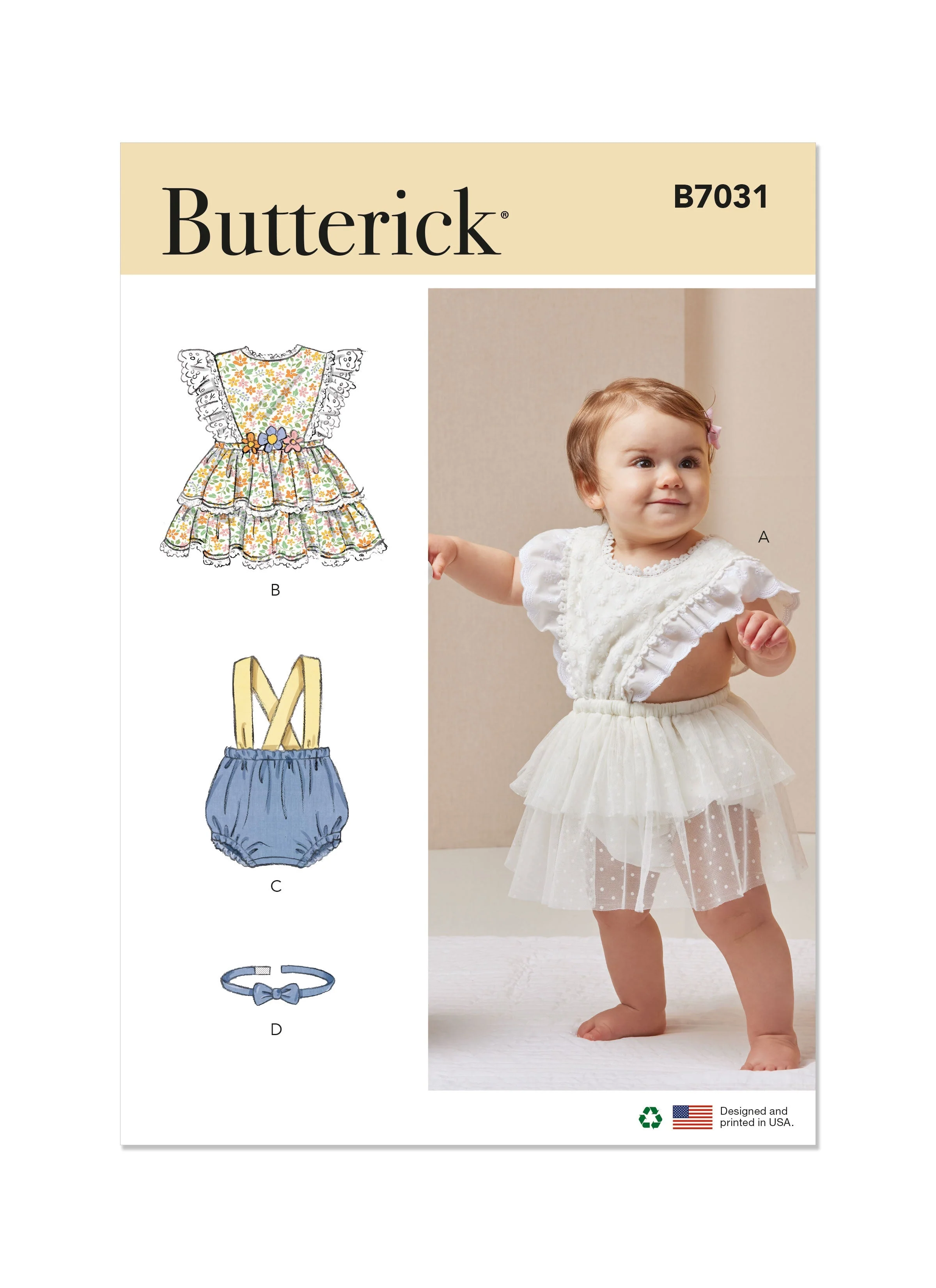 Butterick Pattern B7031 Baby Dress
