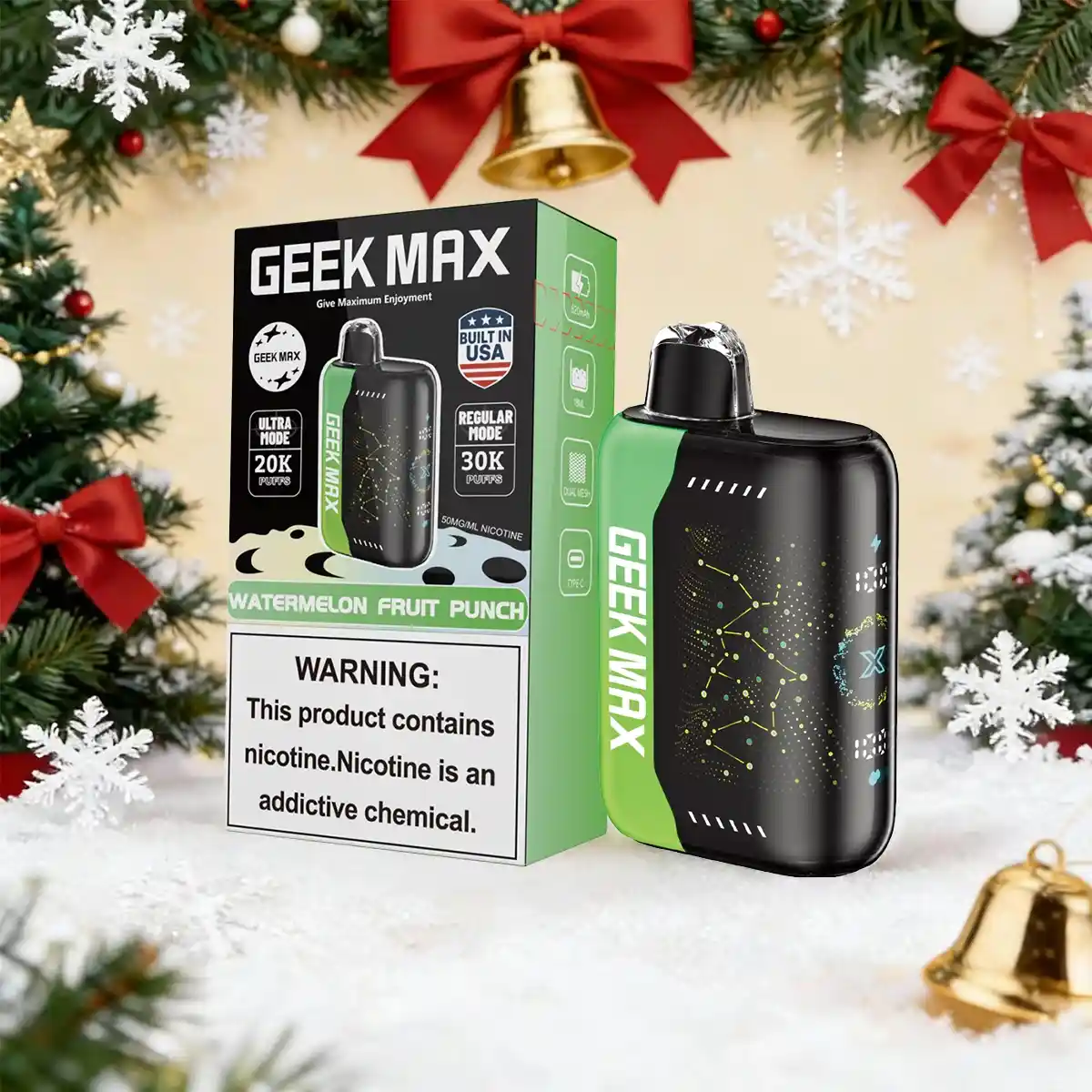 Watermelon Fruit Punch | Geek Max 30000 Puffs Disposable Vape - JNR VAPES OFFICIAL