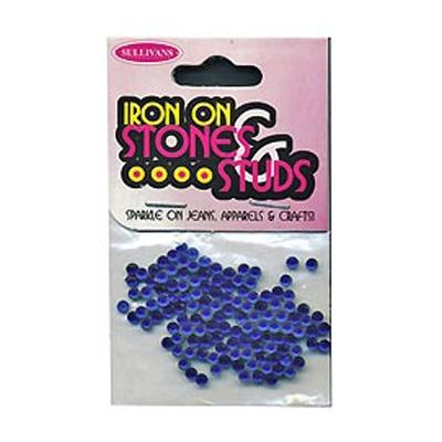 Sullivans Iron On Gems, 3mm Royal- 125pk