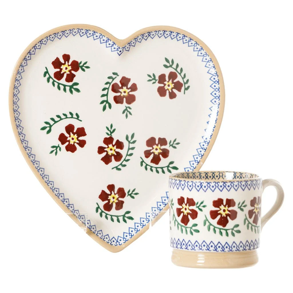 Medium Heart Plate and Small Mug