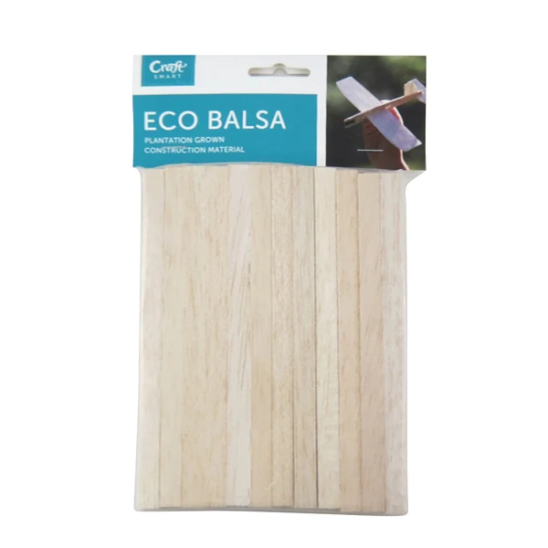 Eco Balsa Basics Sticks, Natural- 120 Pack