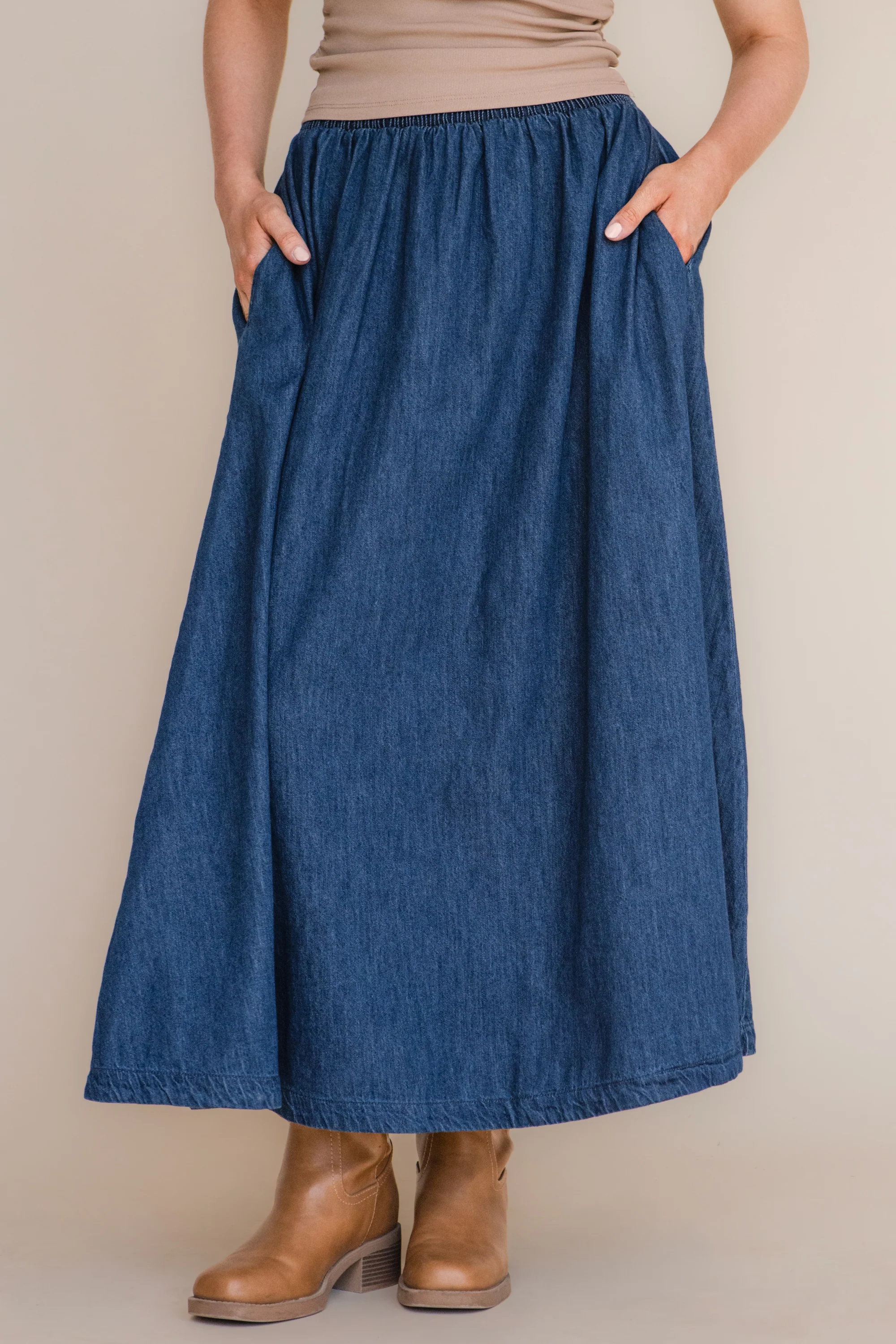 Mckenna Skirt-Blue Denim