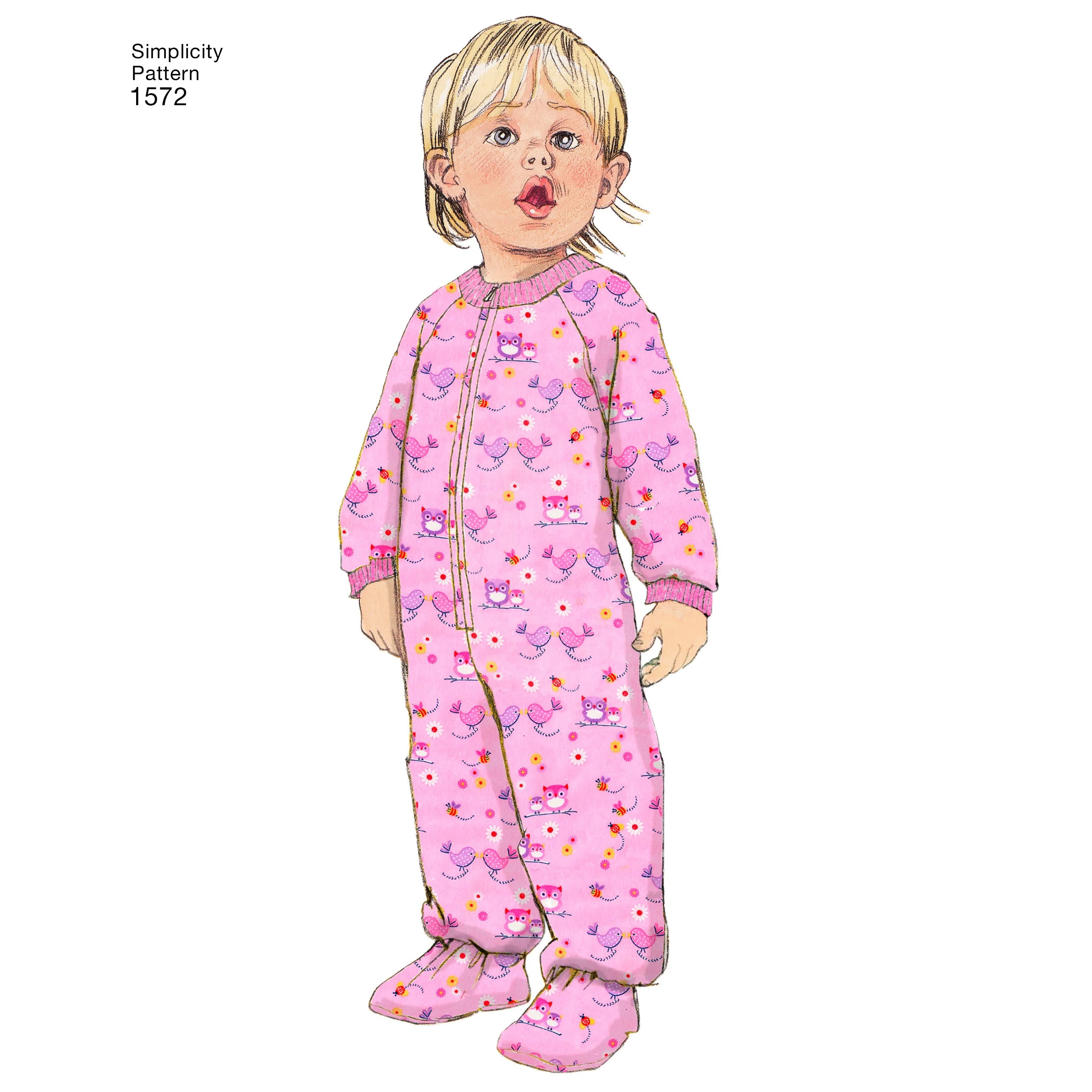 Simplicity Pattern 1572 Toddlers' and Child's Sleepwear and Robe