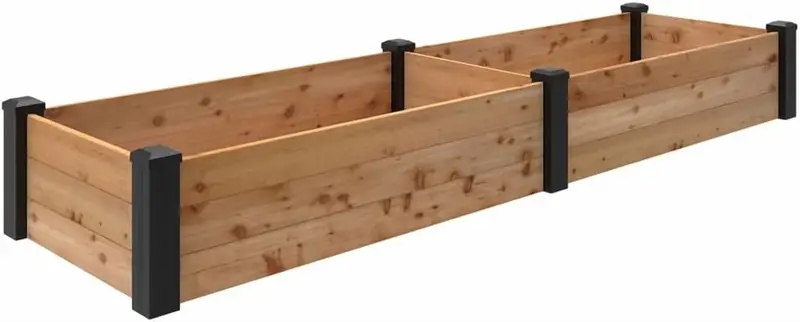 Donica ogrodowa Outdoor Essentials Raised Cedar Garden Planter – 60 cm x 240 cm, naturalna drewniana donica na warzywa, zioła i kwiaty