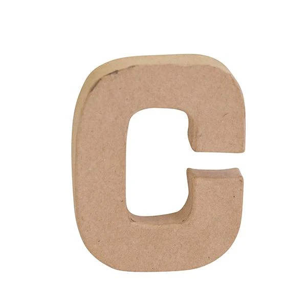 Makr Paper Mache, Small Letter C- 4 inch