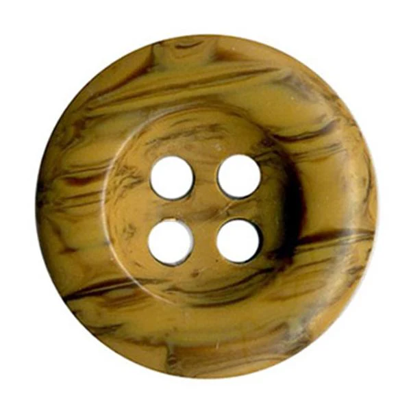 Sullivans Plastic Button, Wood Look- 21 mm