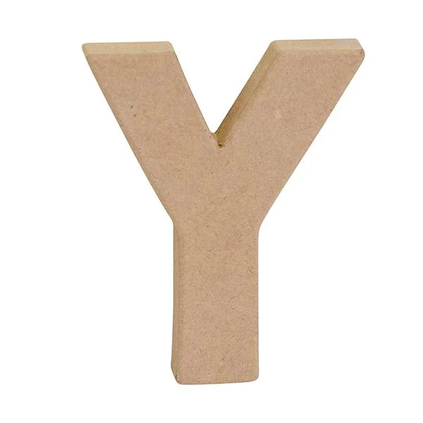 Makr Paper Mache, Small Letter Y- 4 inch