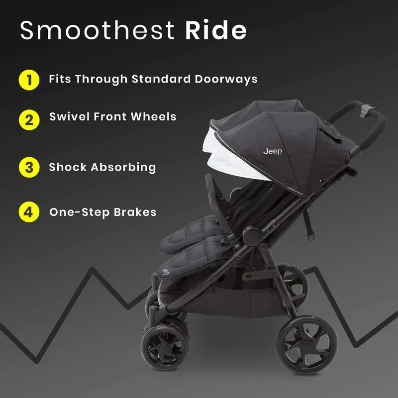 Jeep Destination Ultralight podwójny wózek spacerowy dla maluchów