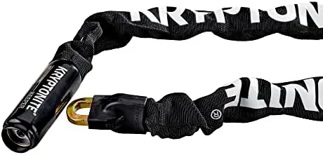 Kryptonite Keeper 712 122 cm Mocna blokada rowerowa łańcuchowa – Zamek na klucz do roweru, motocykla, skutera, bramy – Czarny